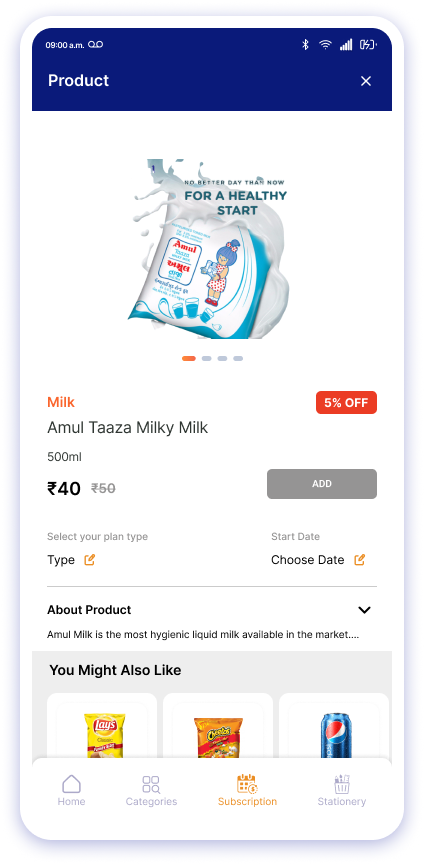 Fasto — Product subscription