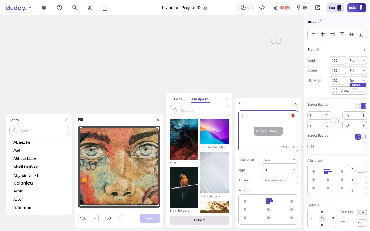 Duddy — Visual editor